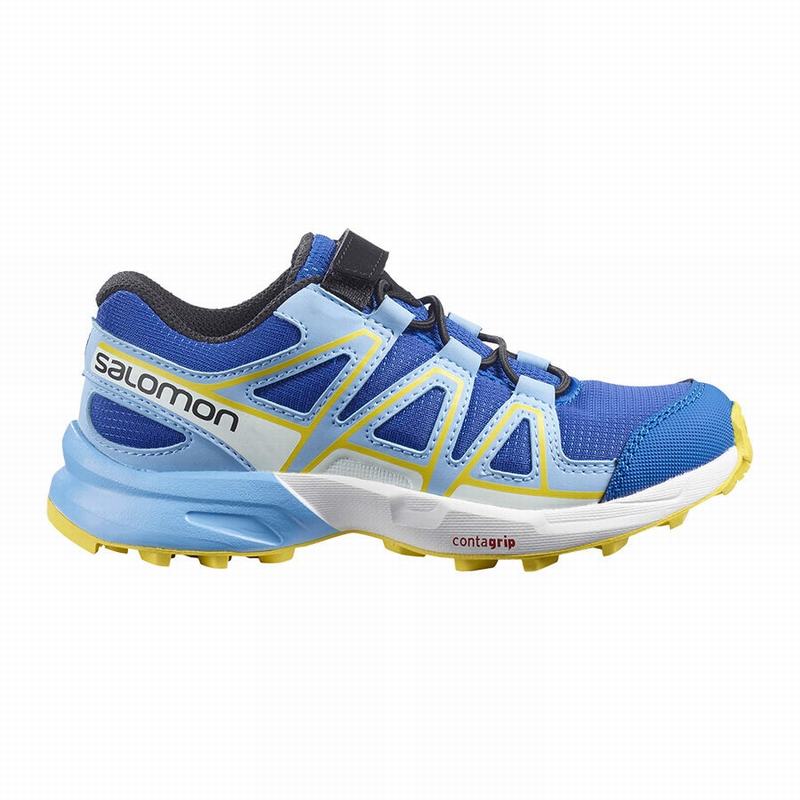 Chaussures De Trail Running Salomon Enfant Bleu / Citron - Salomon SPEEDCROSS - France (1704-KACDQ)